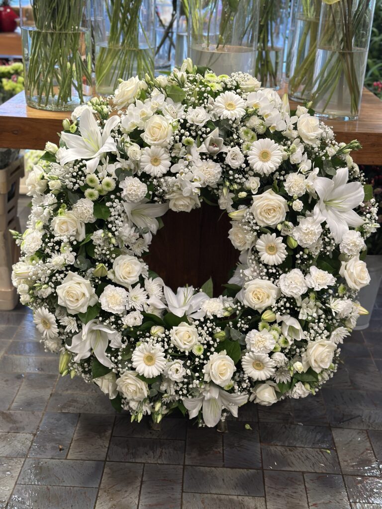 La Couronne funéraire - blanche/verte